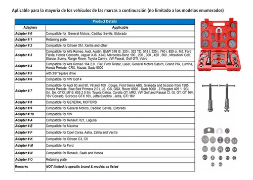 Opresor Para Piston Frenos,kit Opresor De Piston Caliper Foto 9