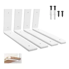 Rio Design99 Cantoneira Reforçada 4 Mão Francesa Invertida 30cm Ferro Aço Suporte Branco Fosco