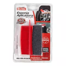 Esponja Aplicadora De Silicona Para Autos Y Neumaticos Color Rojo