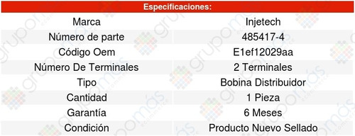 Bobina Encendido Ln7 4cil 1.6l 82/83 Injetech 8243811 Foto 4