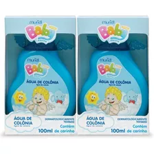 Kit C/2 Agua Colônia Perfume Bebê Menino Baby Muriel 100ml