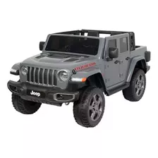 Mini Carro Elétrico Jeep Gladiator Rubicon 4x4 Cinza 12v