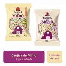 Kit 10 Canjicas De Milho 5 Com Açúcar 5 Com Sal Vegana