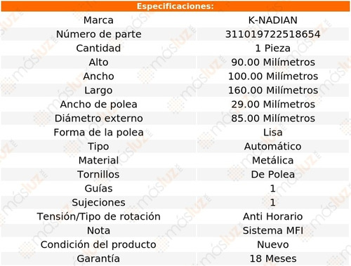 Tensor Accesorios Land Rover Discovery V8 4.0l 96/98 Foto 3