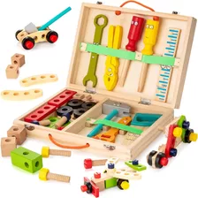 Juego De Herramientas De Madera O Para Niños Pequeños, Kit D