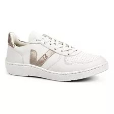 Tênis Feminino Branco Couro Legítimo Premium Confortável 