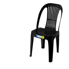 Silla Plástica S/apoya Brazos Voss Gala Negro 