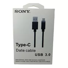 Cable Tipo C Turbo Power Sony - 25 Watts / 3,0 / Datos/carga