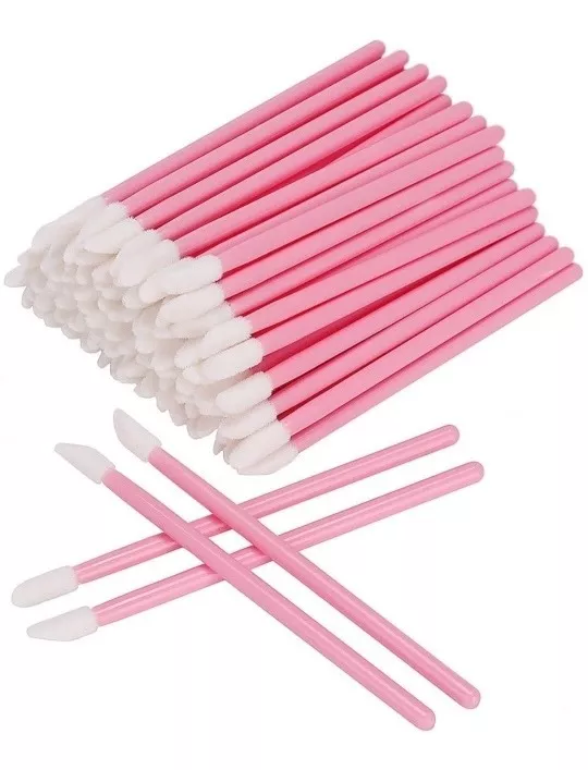 50 Lip Brush Desechable Para Pestañas, Labios, Microblading