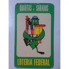 Calendário De Bolso 1967 Loteria Federal