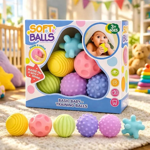 Bolinha De Textura Sensorial Bola Bebês Estimula Tato