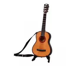 Guitarra Elétrica De Madeira Em Escala 2x1 / 6 Com Suporte