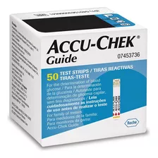 50 Tiras De Teste Glicemia Glicosimetro Accu Chek Guide