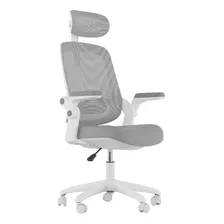 Cadeira De Escritório Ergonômica Elements Astra Cinza Branco