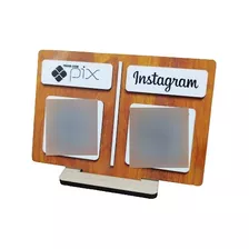 Placa De Pagamento Pix E Instagram Com 2 Qr Code