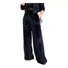 Calça Pantalona Veludo Widleg Cintura Alta Lançamento