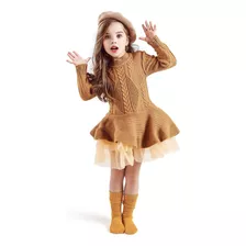 Vestido De Niña Para Niños, Suéter De Punto, Ropa Casual De