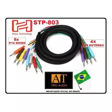 Cabo Insert 4x P10 Estéreo X 8 P10 Mono Hosa Stp803 3 Metros