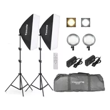 Kit Led Softbox Luz Continua Bicolor 50x70cm + Tripe + Nfe