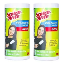 2 Refil Tira Pelo Rolo Adesivo Scotch Brite 100mm X 3,1m