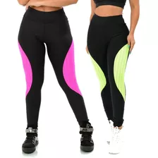 Kit Com 2 Legging Feminina Moda Fitness Academia Promoção