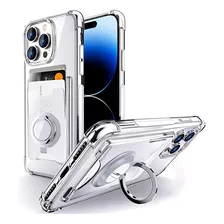 Case Tarjetero Con Anillo De Metal iPhone 14 Pro Max