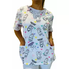 Blusa Bata Camisa Scrub Pijama Hospitalar Cirúrgico Flork