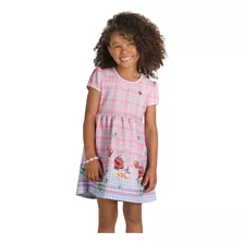 Vestido Brandili Infantil Maça Do Amor Rosa