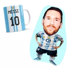 Mini Cojin Lionel Messi Chiquito + Mug Messi Argentina 