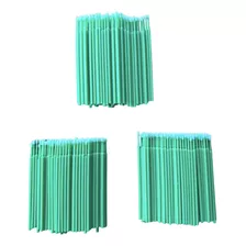 3 Paquetes De 100 Pzas Microbrush Morado Rosa Verd Azul 