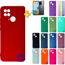 Funda Protector Xiaomi Redmi 10c Silicon Mas Vidrio 9h Hd