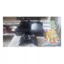 Microsoft Xbox 360 Super Slim 4gb Standard Cor Preto + Kinect + 3 Jogos