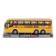 Autobus Colectivo Escolar Friccion 35cm Vehiculo- Del Tomate Personaje Escuela