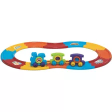 Trenzinho Didático Babytrain Express 12 Trilhos - Mercotoys Cor Colorido