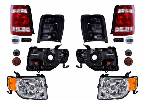 Kit Faros Y Calaveras Depo Ford Escape 2008 A 2012 Foto 2