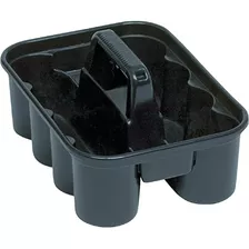 Rubbermaid Commercial Deluxe Carry Cleaning Caddy, Negro (fg