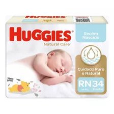 Fralda Desc Infantil Huggies Natural Care Rn 34 Unidades