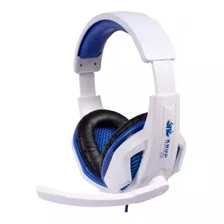 Headset Gamer Knup Kp-396 Branco E Azul