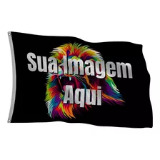 Bandeira Personalizada Sua Arte Imagem Grande 140x100cm 