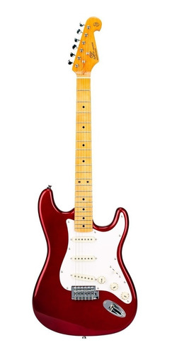 Guitarra Eléctrica Sx Vintage Series Fst-57 Stratocaster De Tilo 2000 Candy Apple Red Brillante Con Diapasón De Arce