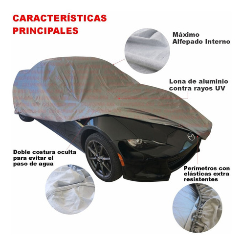 Funda Cubierta Cubre Auto Lona Medianos Sentra Jetta Mazda3 Foto 5