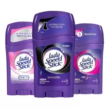 Pack 3 Desodorate Lady Speed Stick Barra 45gr Variedad Mujer