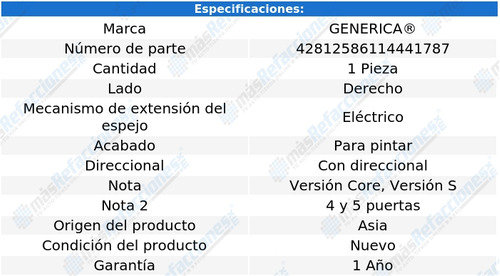 Espejo Toyota Yaris 2017 - 2019 Elect C/direccional Der Rxc Foto 2