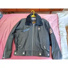 Campera De Cuero Motoquero Marca Chento Años 90s Impecable 