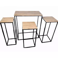 Kit De Mesa Para Festa Decoração Cubo C/ 4 Peças - Preto