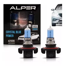 Par Kit Lâmpada Super Branca Alper H13 4200 55w Crystal Blue