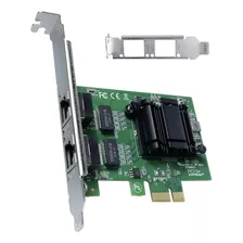 Placa Rede Dual Port 10/100/1000 Pci-e Suporte Low Profile