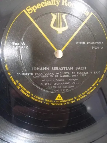 J S. Bach C. Ph. E. Bach - Gustav Leonhardt Alan Curtis - vinilo 1980