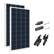 Kit 2xpainel Placa Energia Solar 155w Conectores Mc4 E Mc4 Y