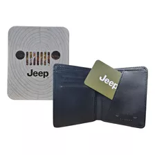 Cartera / Billetera Para Caballero Color Negro Marca Jeep